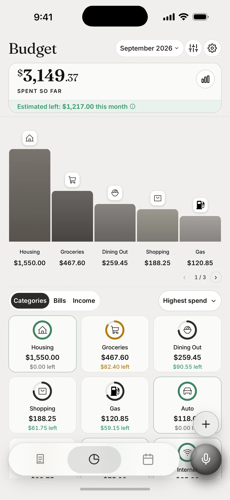 Budget in the Ink theme
